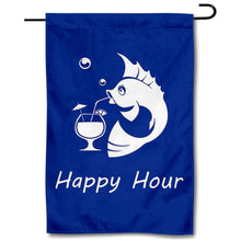 Fyon Happy Hour Fish House and Garden Flag Banner