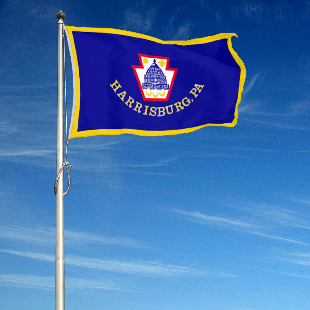 Fyon Harrisburg City, Pennsylvania flag Banner
