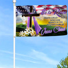 Fyon He Is Risen. Easter Day. Christian Cross American Flag 41007  Indoor and outdoor banner