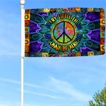 Fyon Hippie Every Little Thing Is Gonna Be Alright Be Kind Flower Flag  41567  Indoor and Outdoor Banner