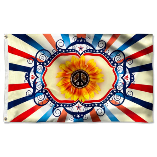 Fyon Hippie Sunflower Flag 41574   Indoor and Outdoor Banner