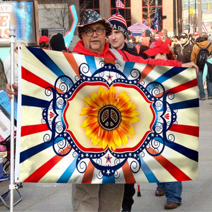 Fyon Hippie Sunflower Flag 41574   Indoor and Outdoor Banner