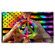 Fyon Hippie Together We Stand  Flag 41571 Indoor and Outdoor Banner