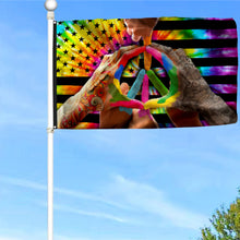 Fyon Hippie Together We Stand  Flag 41571 Indoor and Outdoor Banner