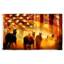 Fyon Horse Wild Horses American Sunset flag 41758 Indoor and outdoor banner