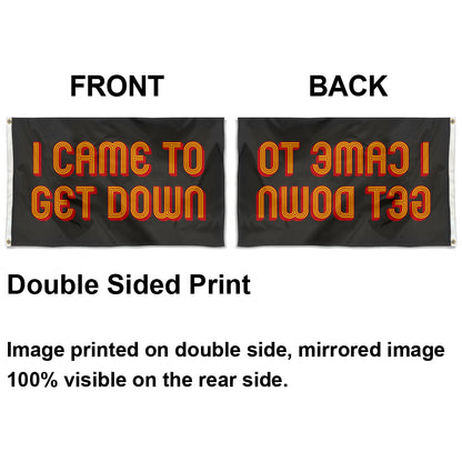 Fyon I Came To Get Down Flag Indoor and outdoor banner