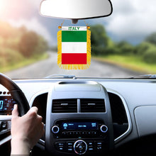 Italy Mini Car Rearview Mirror Flag Banner - 2PC