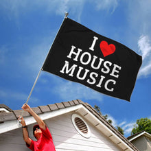 Fyon I love House Music Flag Indoor and outdoor banner