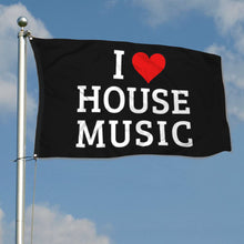 Fyon I love House Music Flag Indoor and outdoor banner