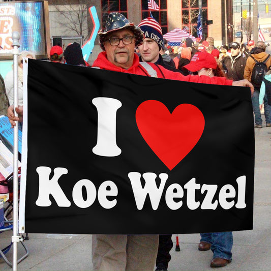Fyon I love Koe Wetzel Flag Indoor and Outdoor Banner