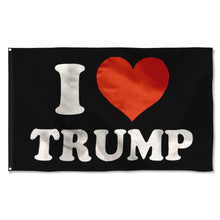 Fyon I love Trump Flag  Black Indoor and Outdoor Banner