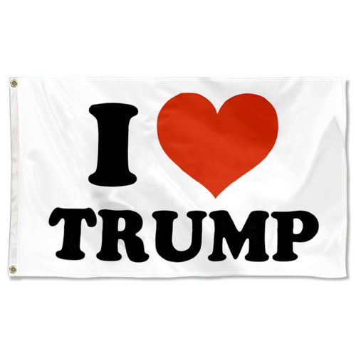 Fyon I love Trump Flag White Indoor and Outdoor Banner