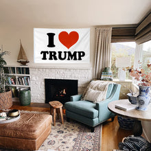 Fyon I love Trump Flag White Indoor and Outdoor Banner