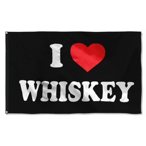 Fyon I love Whiskey Flag Indoor and Outdoor Banner