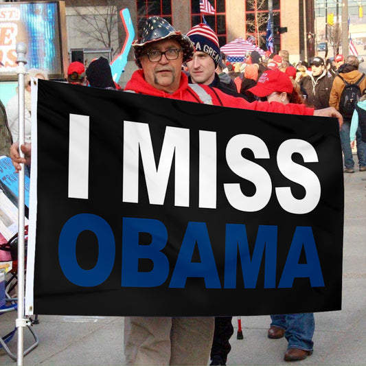Fyon I miss Obama Flag  Indoor and Outdoor Banner