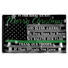 Fyon In This House We Say Merry Christmas God Bless America Eagle Flag 41340  Indoor and outdoor banner