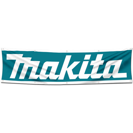 Fyon Industrial Power Tools Garage Shop Decor Banner Works for Makita Flag Green 2x8 Feet