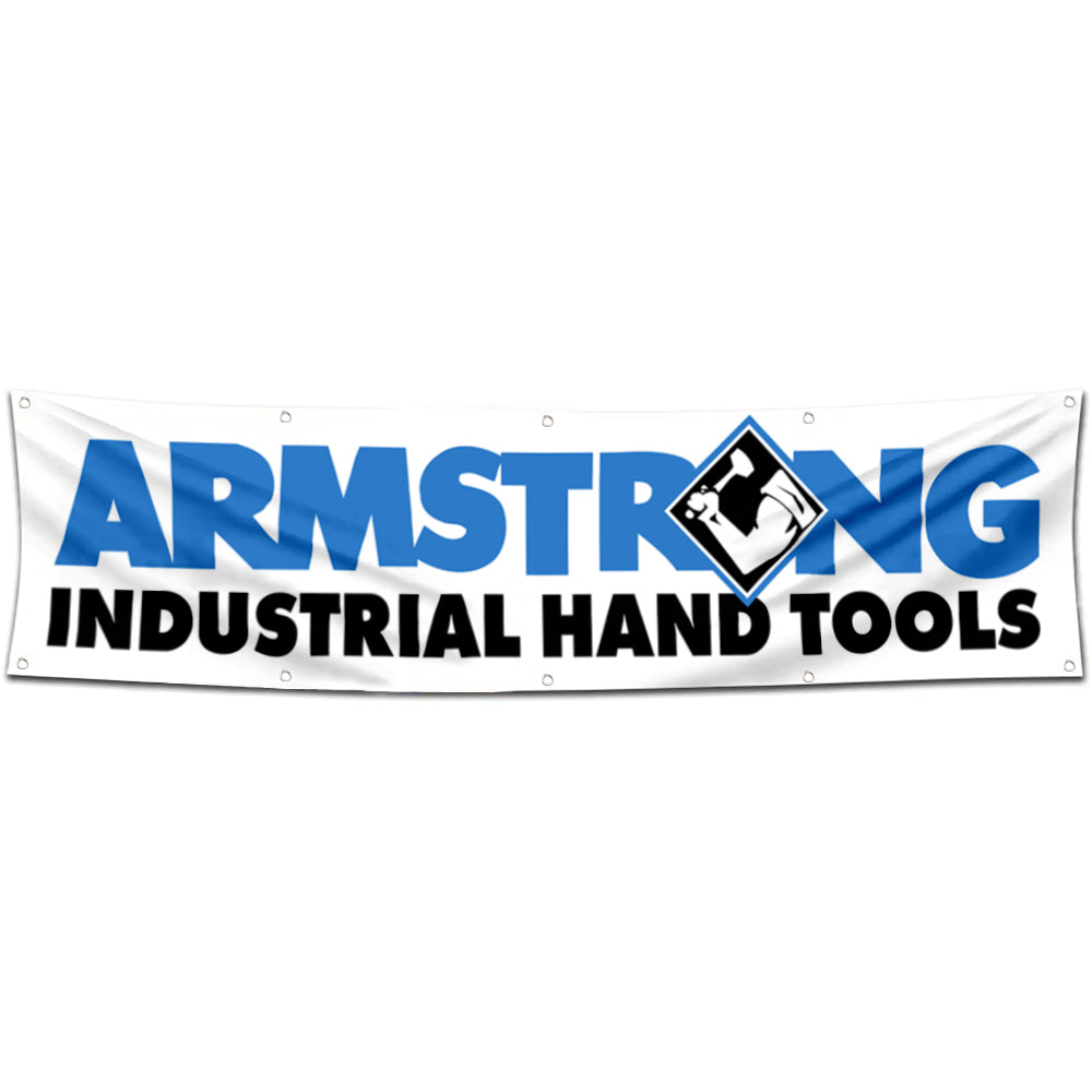 Fyon Industrial hand Tools Garage Shop Decor Banner Works for Armstrong Flag 2x8 Feet