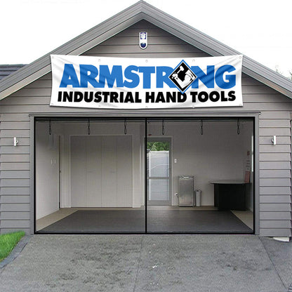 Fyon Industrial hand Tools Garage Shop Decor Banner Works for Armstrong Flag 2x8 Feet