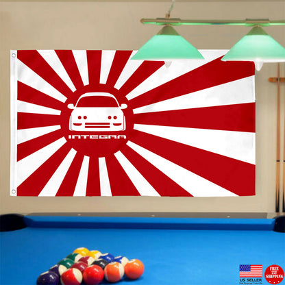 Fyon Integra Japanese Rising Sun JDM Flag Indoor and Outdoor Banner