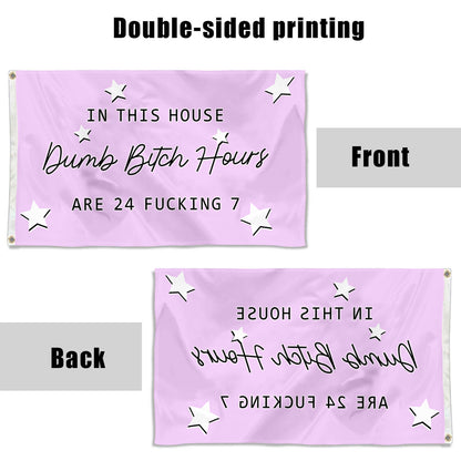 Fyon In this house 24 Fucking 7 flag Indoor and outdoor banner