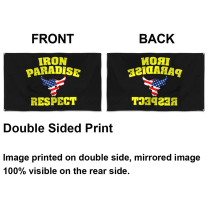 Fyon Iron Paradise Respect Flag Indoor and outdoor banner