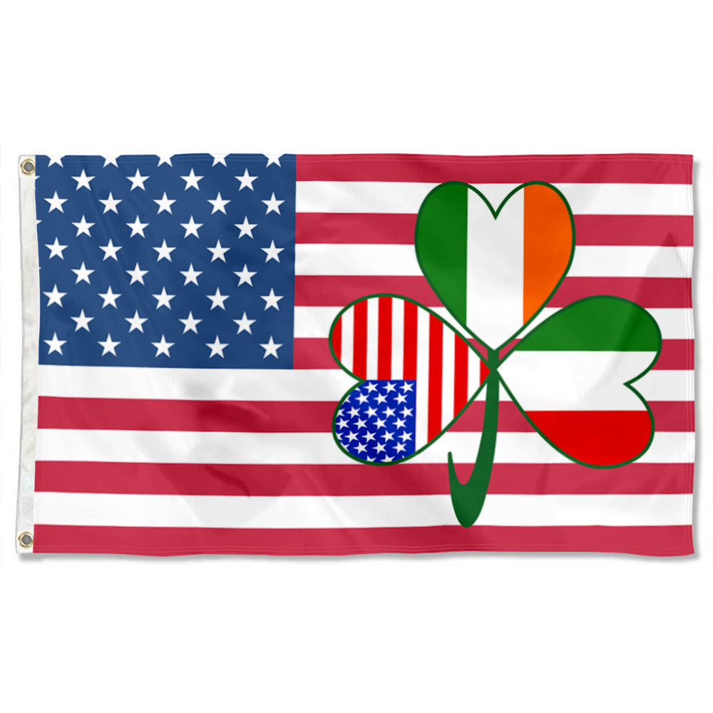 Fyon Italian Irish American Flag  Indoor and Outdoor Banner
