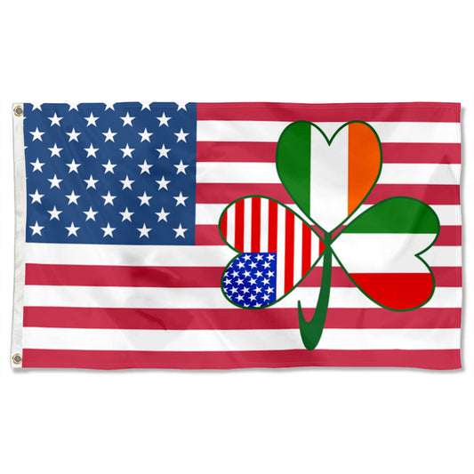 Fyon Italian Irish American Flag  Indoor and Outdoor Banner