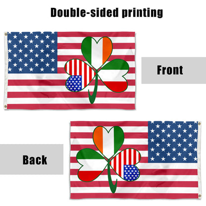 Fyon Italian Irish American Flag  Indoor and Outdoor Banner
