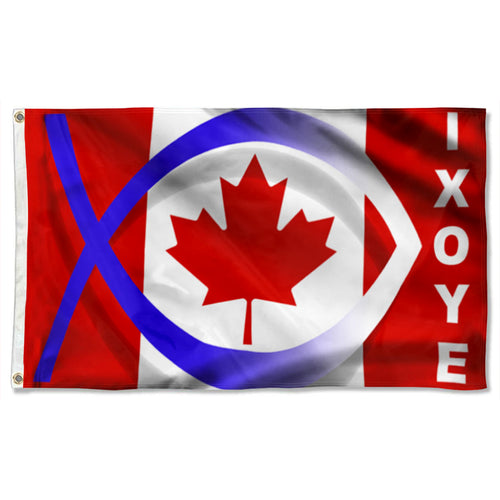 Fyon Ixoye Fish Christian Canadian Flag 41040 Indoor and outdoor banner