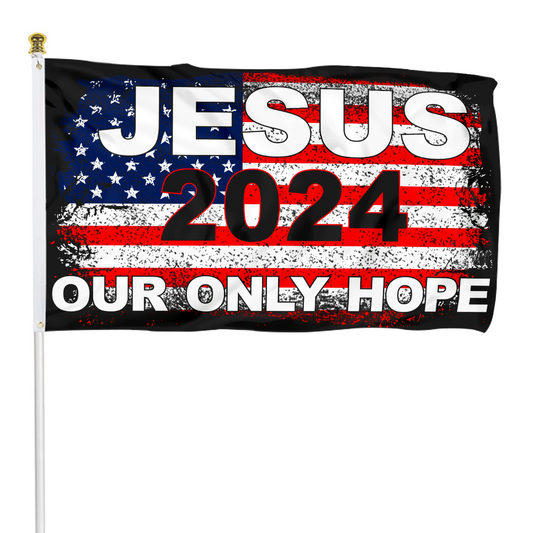 Fyon JESUS 2024 FLAG Our Only Hope USA Indoor and outdoor banner
