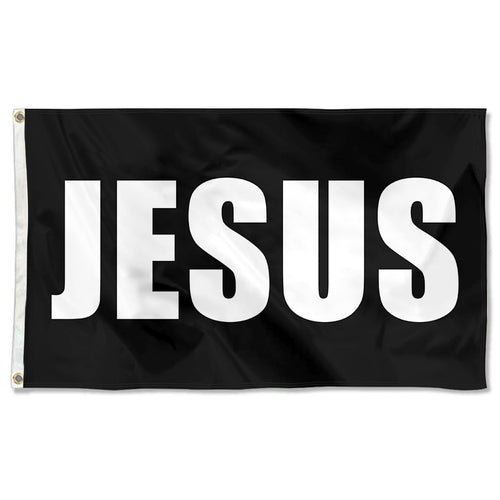 Fyon JESUS Flag Black Indoor and outdoor banner