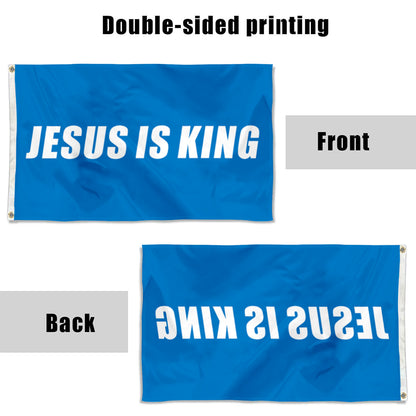 Fyon JESUS IS KING Flag Banner