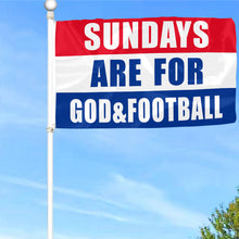 Fyon JESUS Sundays Are For God&Football Flag Indoor and outdoor banner