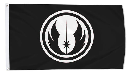 Fyon Star Wars Jedi Order Flag Jedi Symbol Indoor and outdoor banner Black