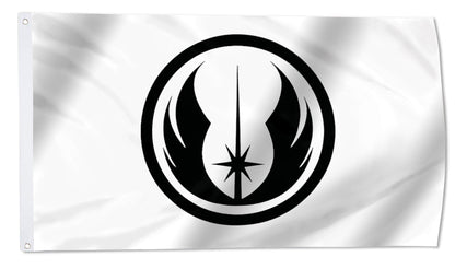 Fyon Star Wars Jedi Order Flag Jedi Symbol Indoor and outdoor banner White