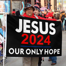 Fyon Jesus 2024 Flag FREE SHIPPING Our Only Hope Trump Biden USA Poster Sign Flag  Indoor and outdoor banner