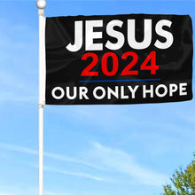 Fyon Jesus 2024 Flag FREE SHIPPING Our Only Hope Trump Biden USA Poster Sign Flag  Indoor and outdoor banner