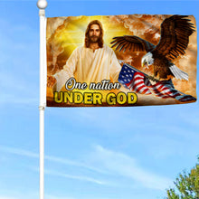 Fyon Jesus American One Nation Under God Flag 41020  Indoor and outdoor banner