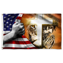 Fyon Jesus And Lion Of Judah Flag  41022  Indoor and outdoor banner