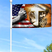 Fyon Jesus And Lion Of Judah Flag  41022  Indoor and outdoor banner