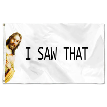 Fyon Jesus Christ flag I Saw That Funny Tapestry Wall Indoor and outdoor banner