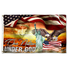 Fyon Jesus Christian Cross One Nation Under God Flag 41027  Indoor and outdoor banner