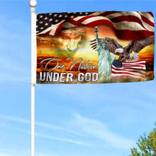 Fyon Jesus Christian Cross One Nation Under God Flag 41027  Indoor and outdoor banner