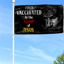 Fyon Jesus Fully Vaccinated By The Blood Of Jesus Flag 41122 Indoor and outdoor banner