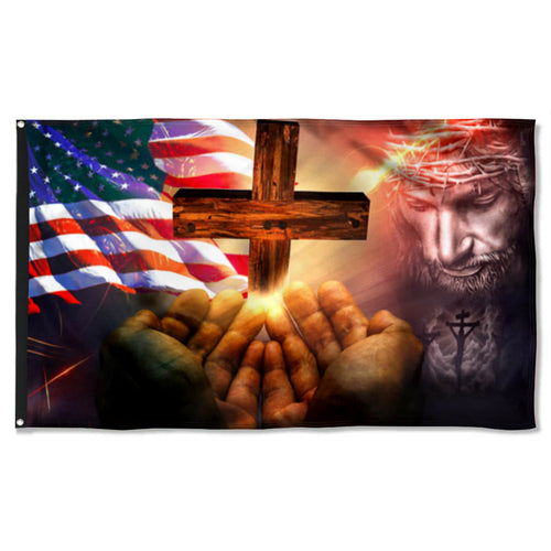 Fyon Jesus Holy In Hand Flag 41131 Indoor and outdoor banner