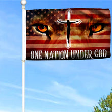 Fyon Jesus Lion Eyes One Nation Under God Flag 41152 Indoor and outdoor banner