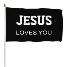 Fyon Jesus Loves You Motivational Typography Flag Banner