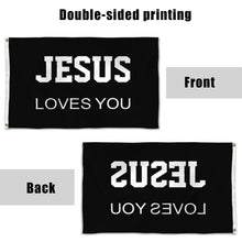 Fyon Jesus Loves You Motivational Typography Flag Banner