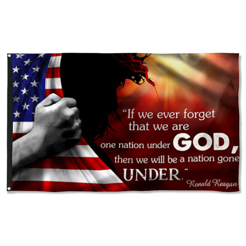 Fyon Jesus One Nation Under God Flag 41130 Indoor and outdoor banner